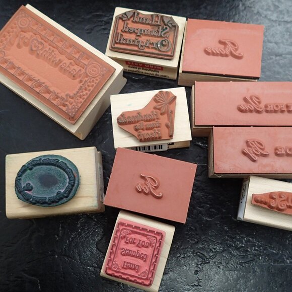 Handmade, From, Made with Love, etc Lot of 11 Stampers - Picture 2 of 5